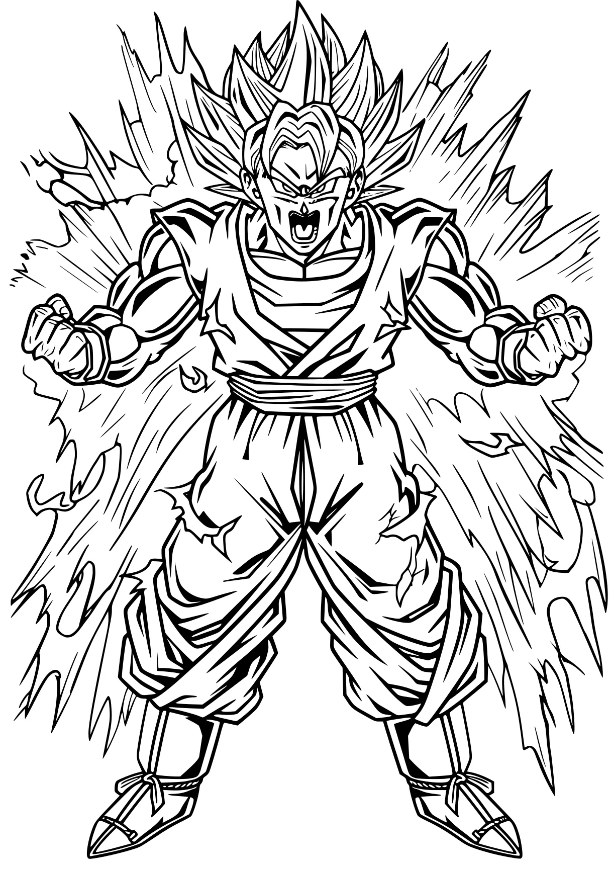 dragon ball z coloring pages broly, goku, gogeta, frieza, vegeta, free page downloads