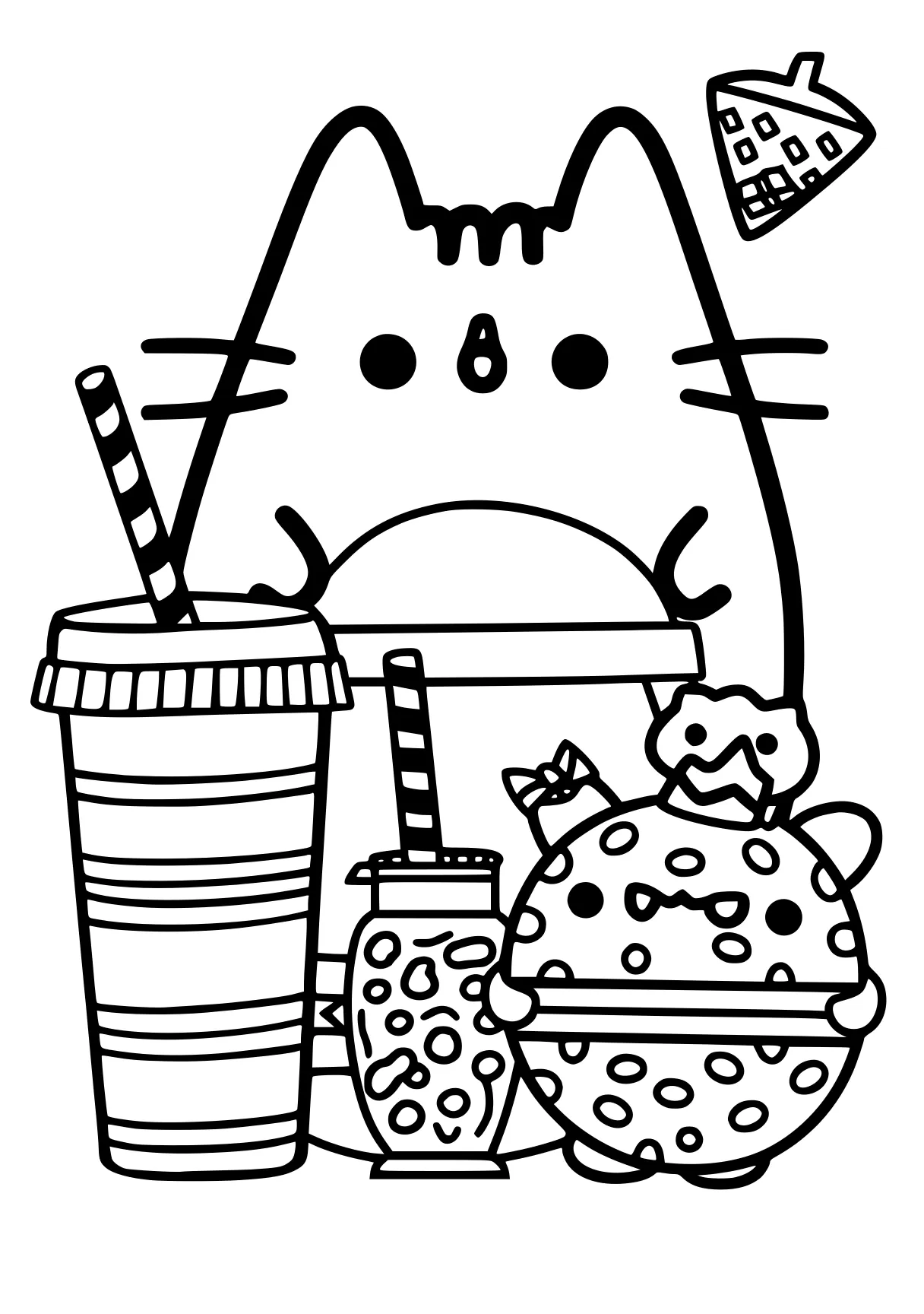 pusheen coloring pages cup, illustrator, molang, free page downloads