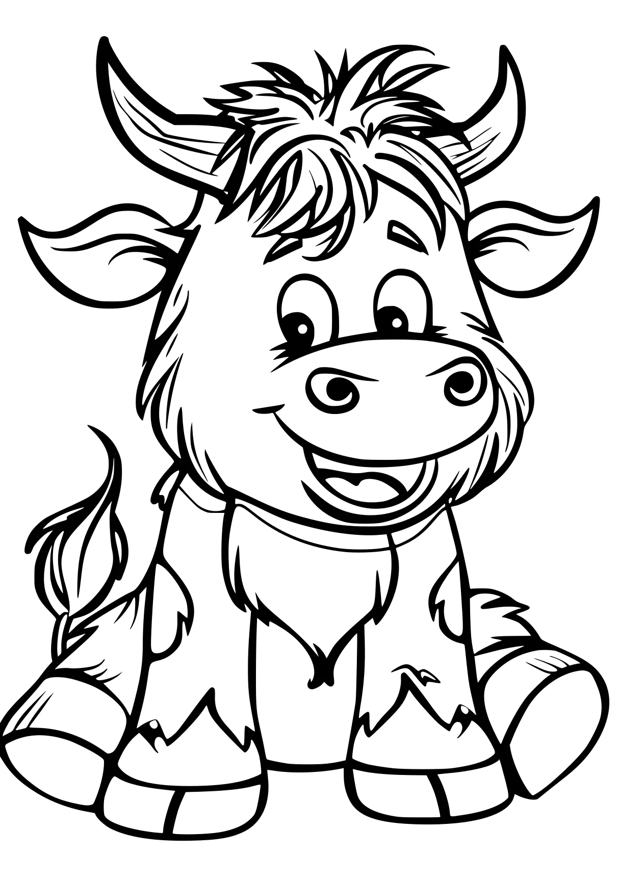 printable pictures to color cow, donkey, moose, pig, gruffalo, free coloring page downloads