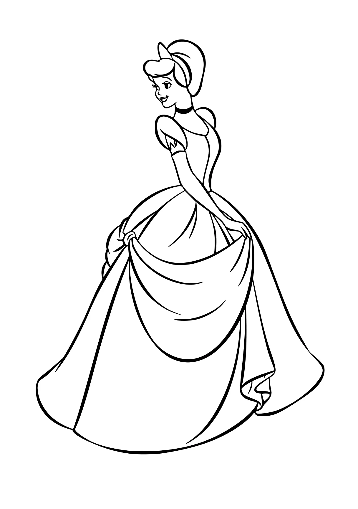 cinderella coloring cinderella, tiana, rosalina, belle, jasmine, free page downloads