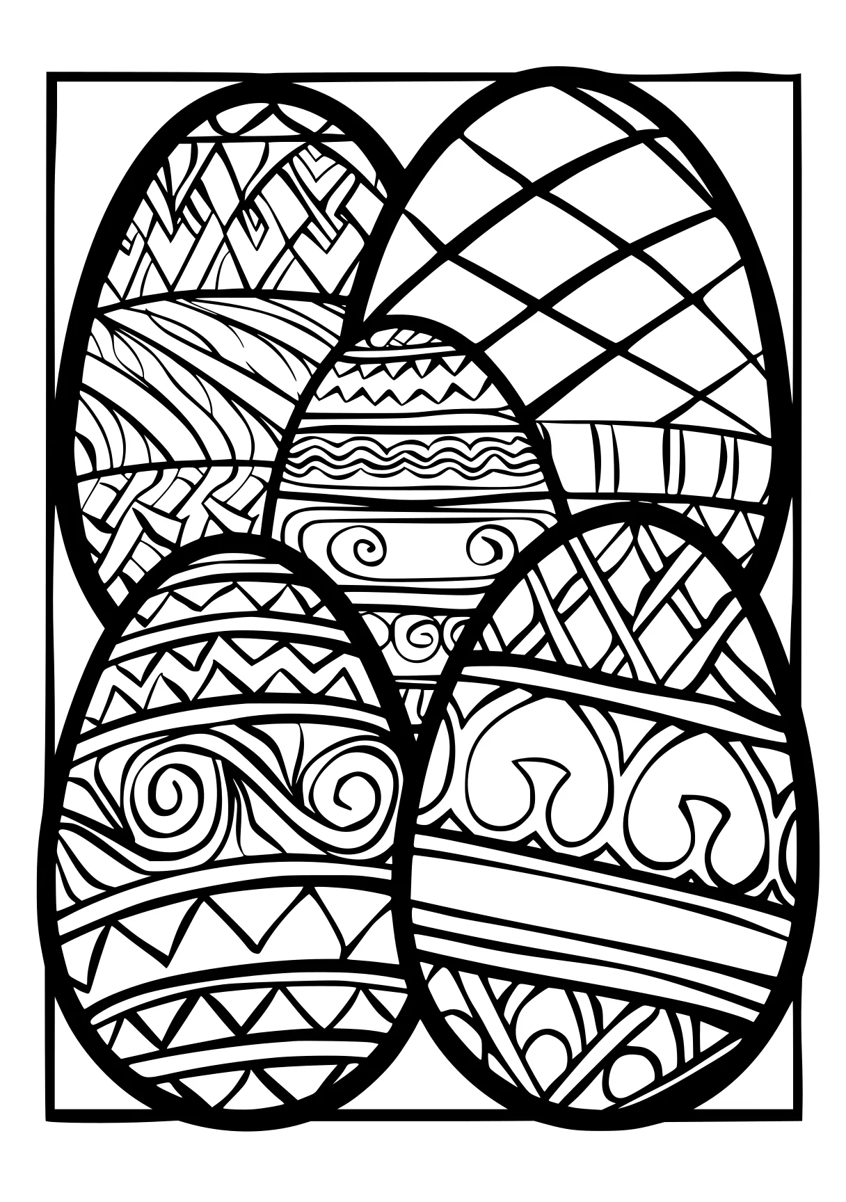 coloring pages easter zentangle, ornament, acorn, free page downloads