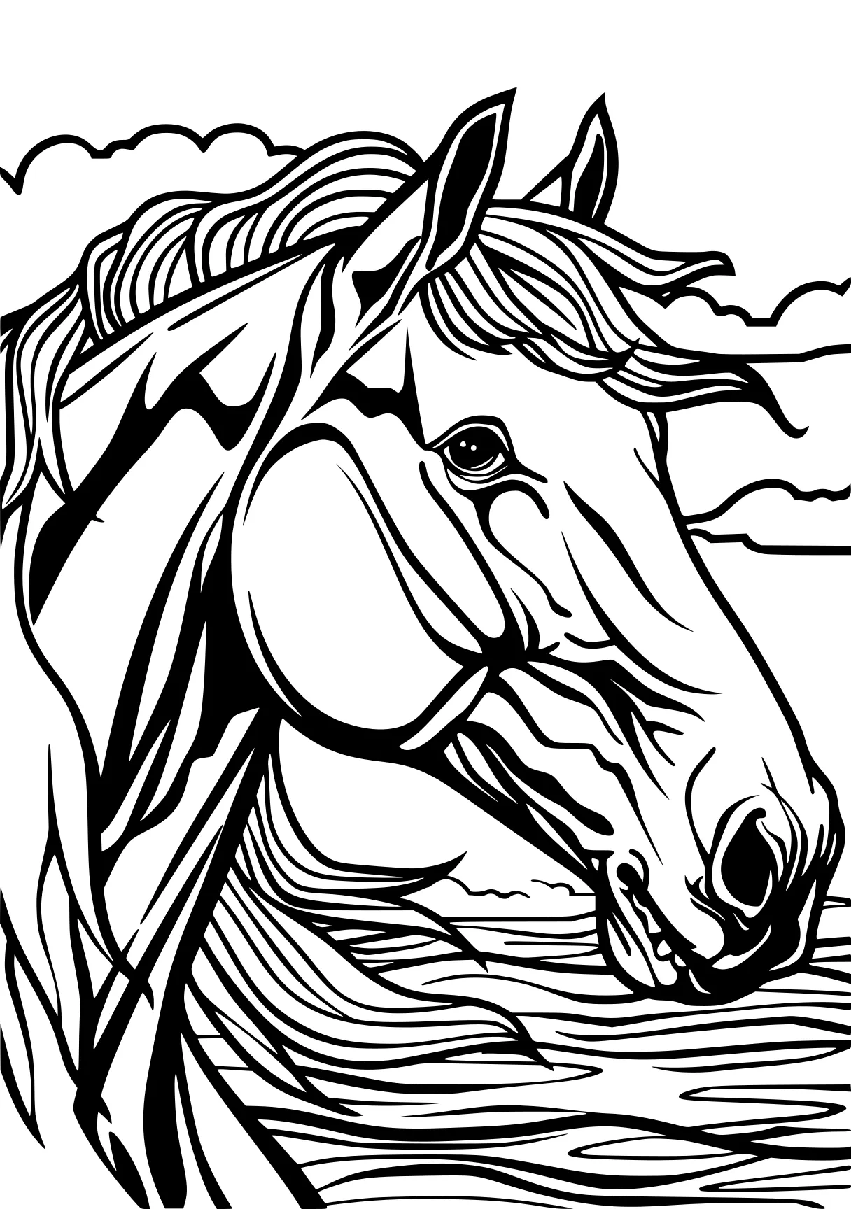 horse coloring sheet horse, pegasus, unicorn, pony, illustrator, free page downloads