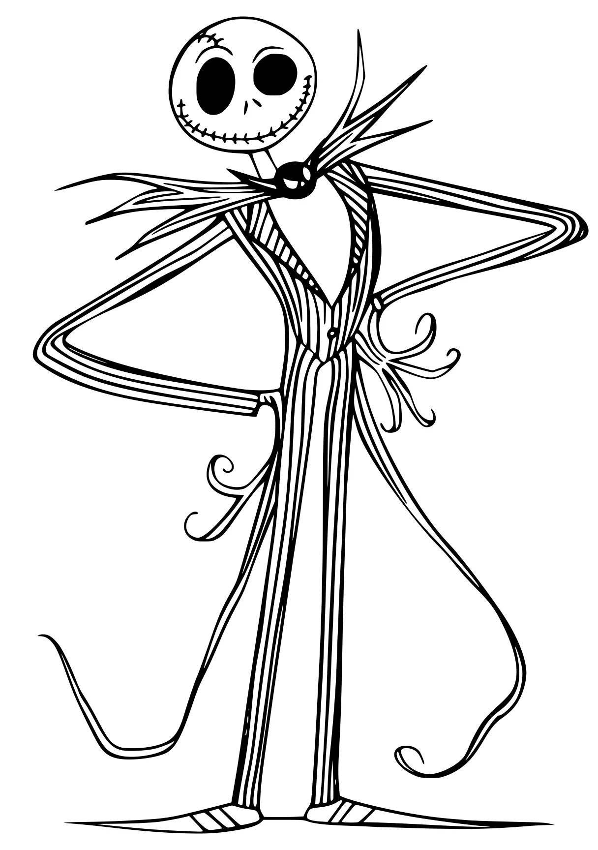 coloring pages nightmare before christmas noodle, scarecrow, skellington, bendy, phineas, free page downloads