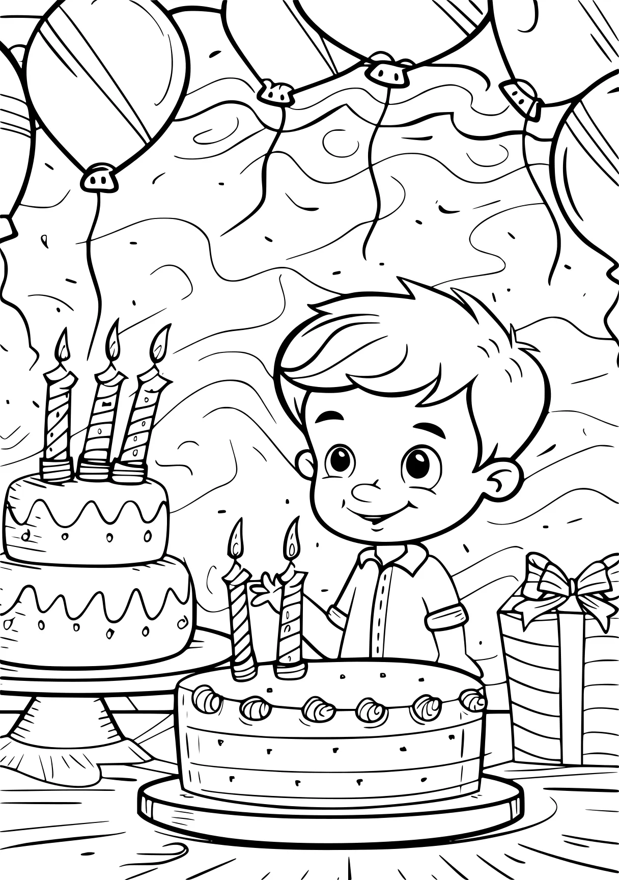 happy birthday coloring sheet, printables, preview, birthday, free page downloads