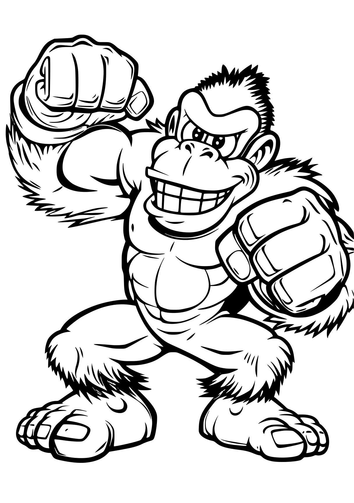 donkey kong coloring pages kong, gorilla, monkey, bowser, mha, free page downloads