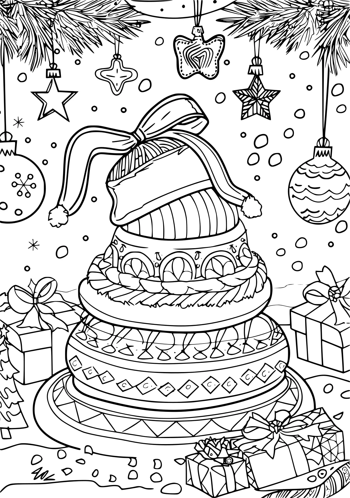 christmas coloring pages for adults, ornament, gingerbread, printables, free page downloads