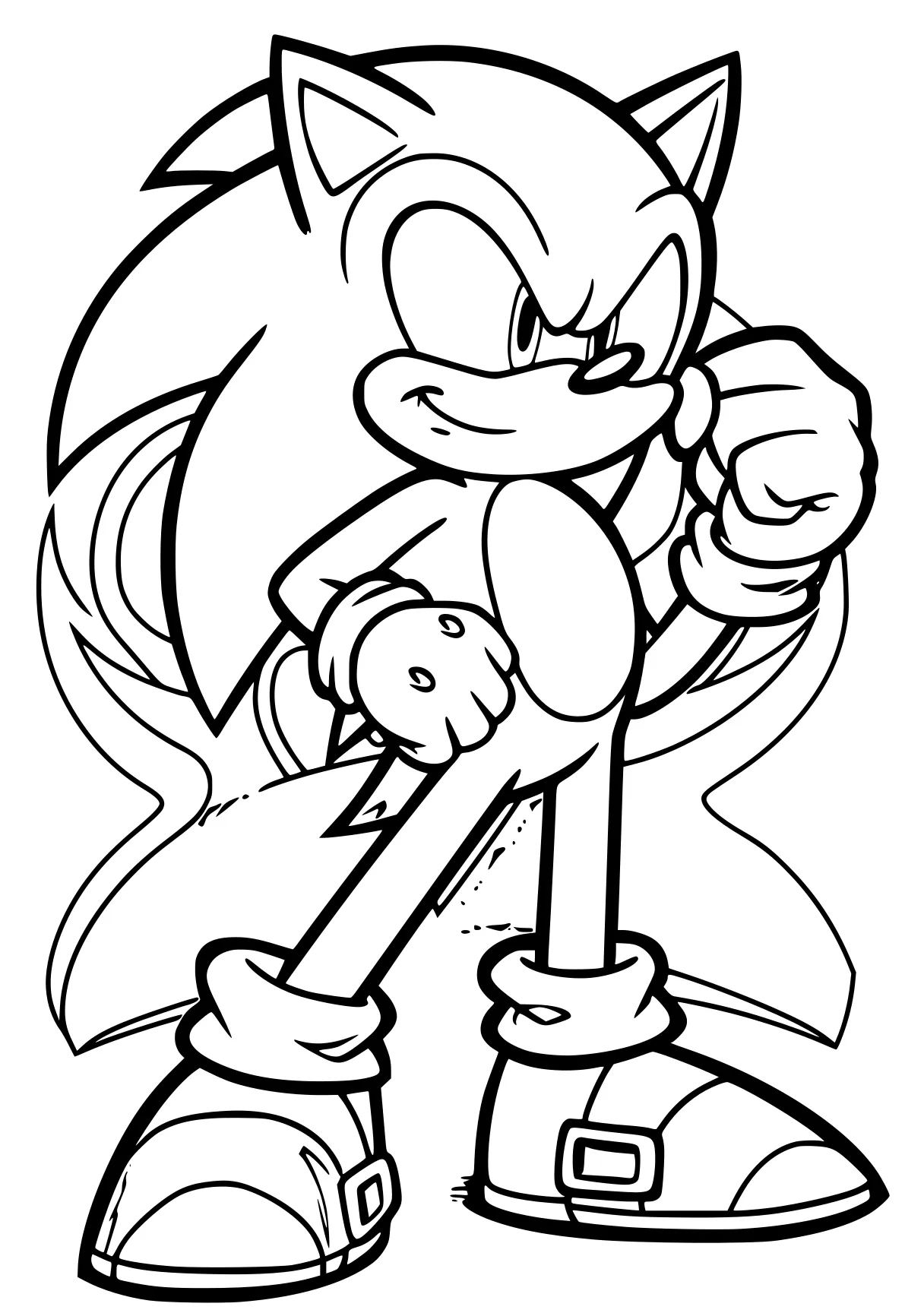 super sonic colouring pages tails, knuckles, sonic, hedgehog, bendy, free coloring page downloads