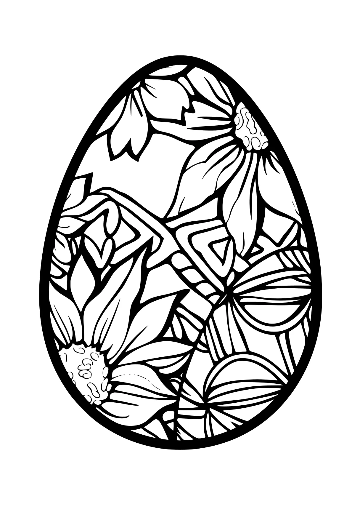 free coloring pages easter egg, ornament, tulip, acorn, page downloads