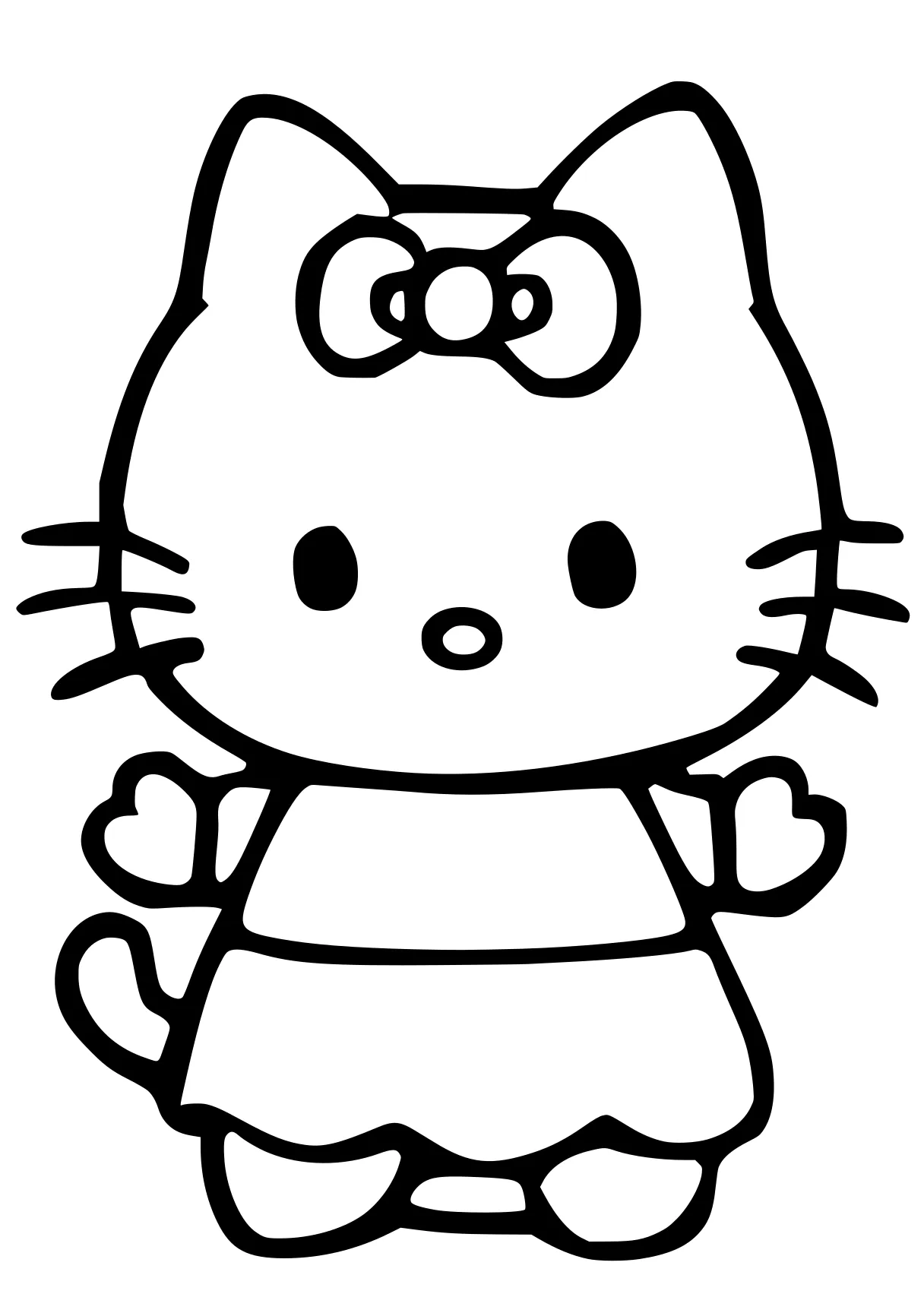 coloring hello kitty sanrio, doraemon, unikitty, peppa, kitty, free page downloads