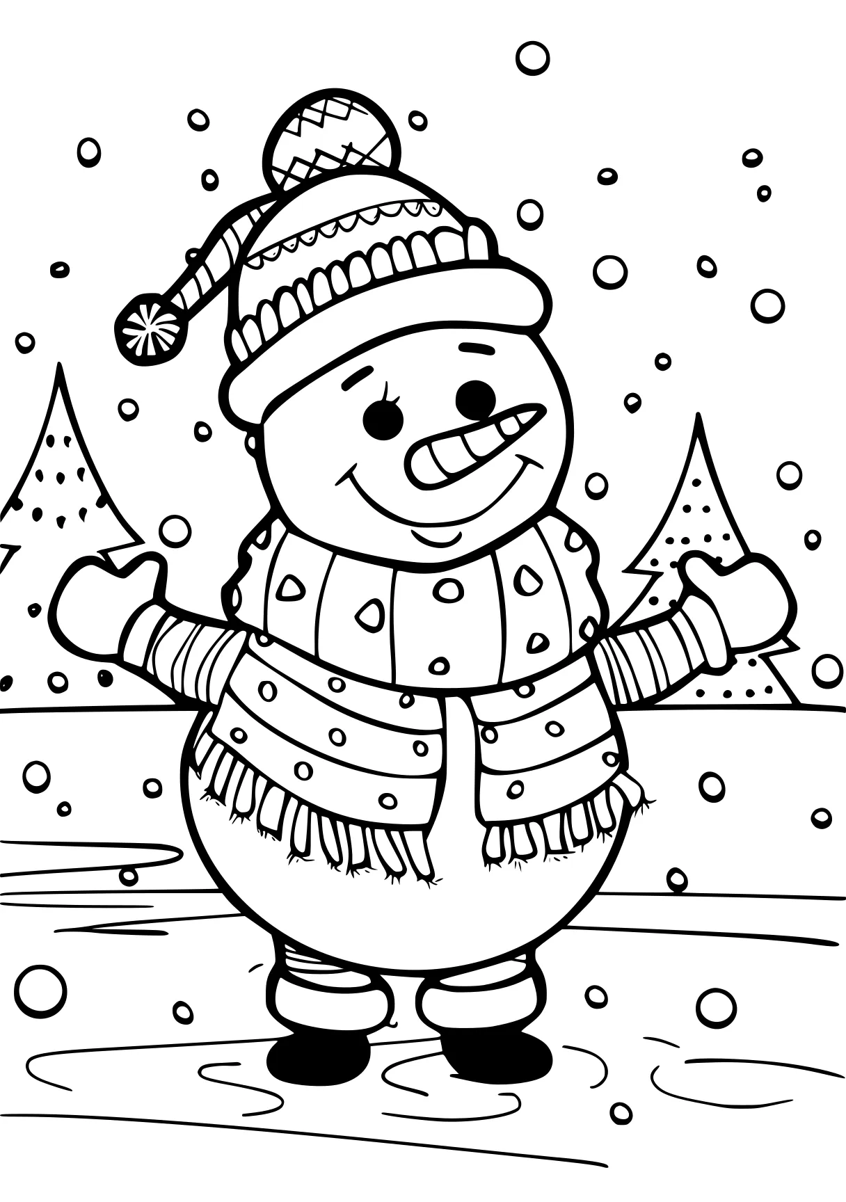 easy christmas coloring pages snowman, nutcracker, claus, free page downloads