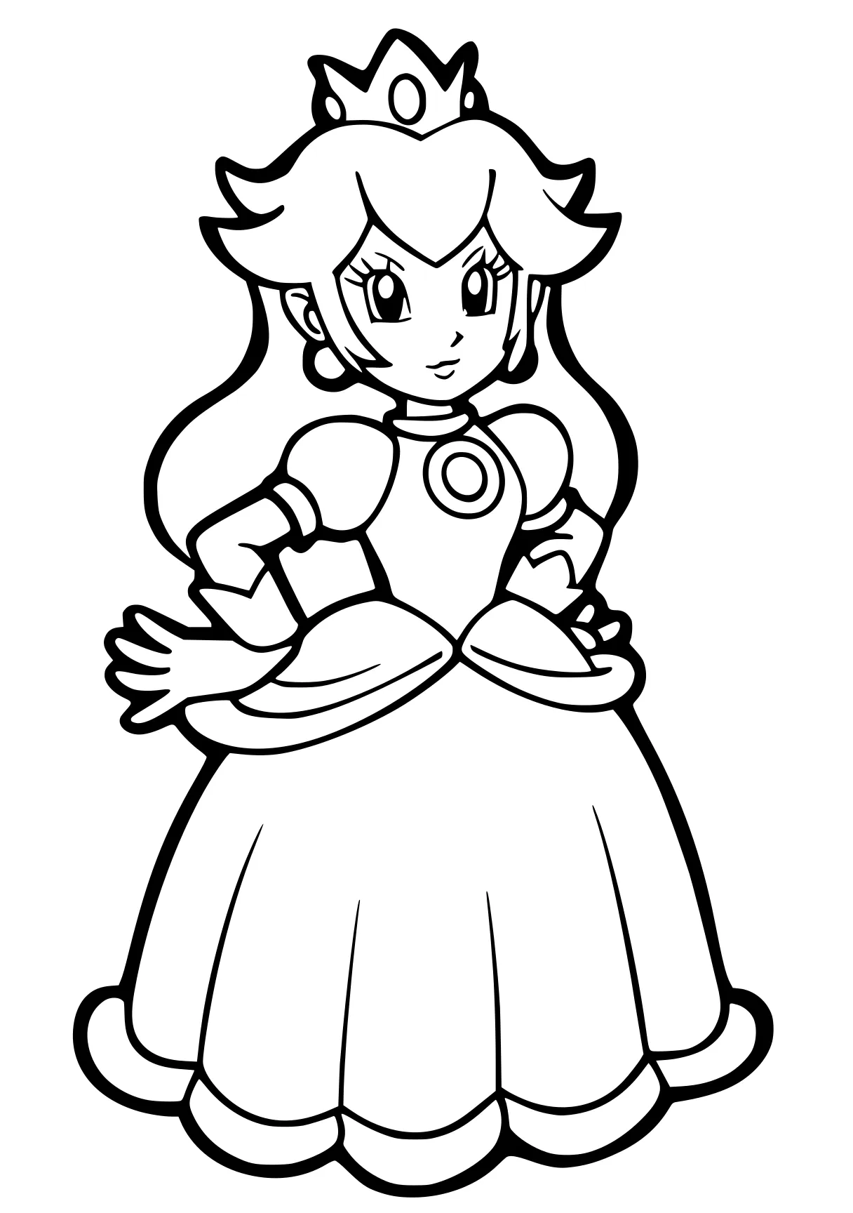 princess peach coloring page peach, rosalina, sailor, daisy, pinkie, free downloads