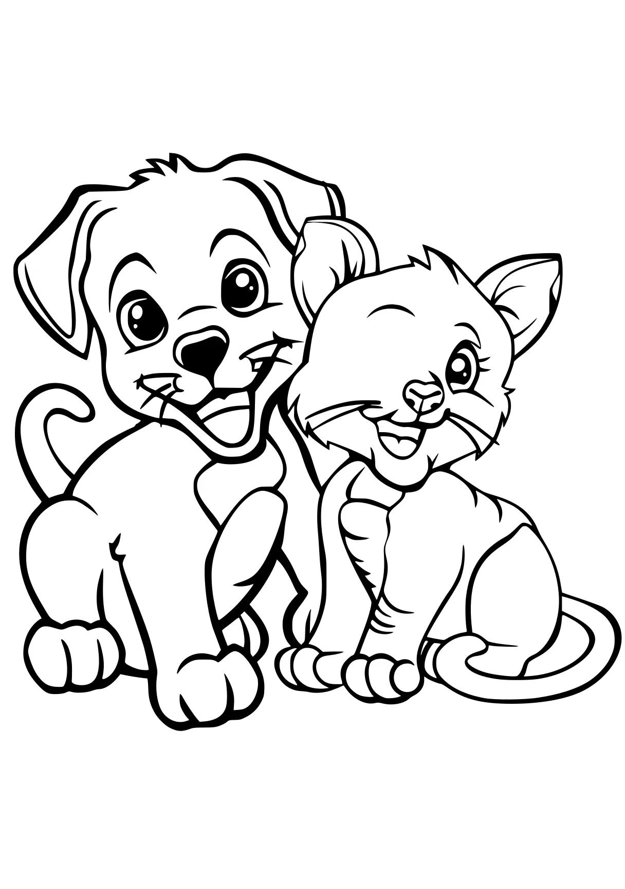 coloring pages puppy, aristocats, paw, cats, free page downloads