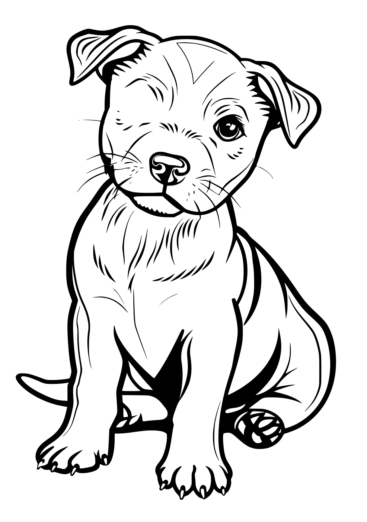 dog coloring sheet puppy, pitbull, bulldog, chihuahua, winnie, free page downloads