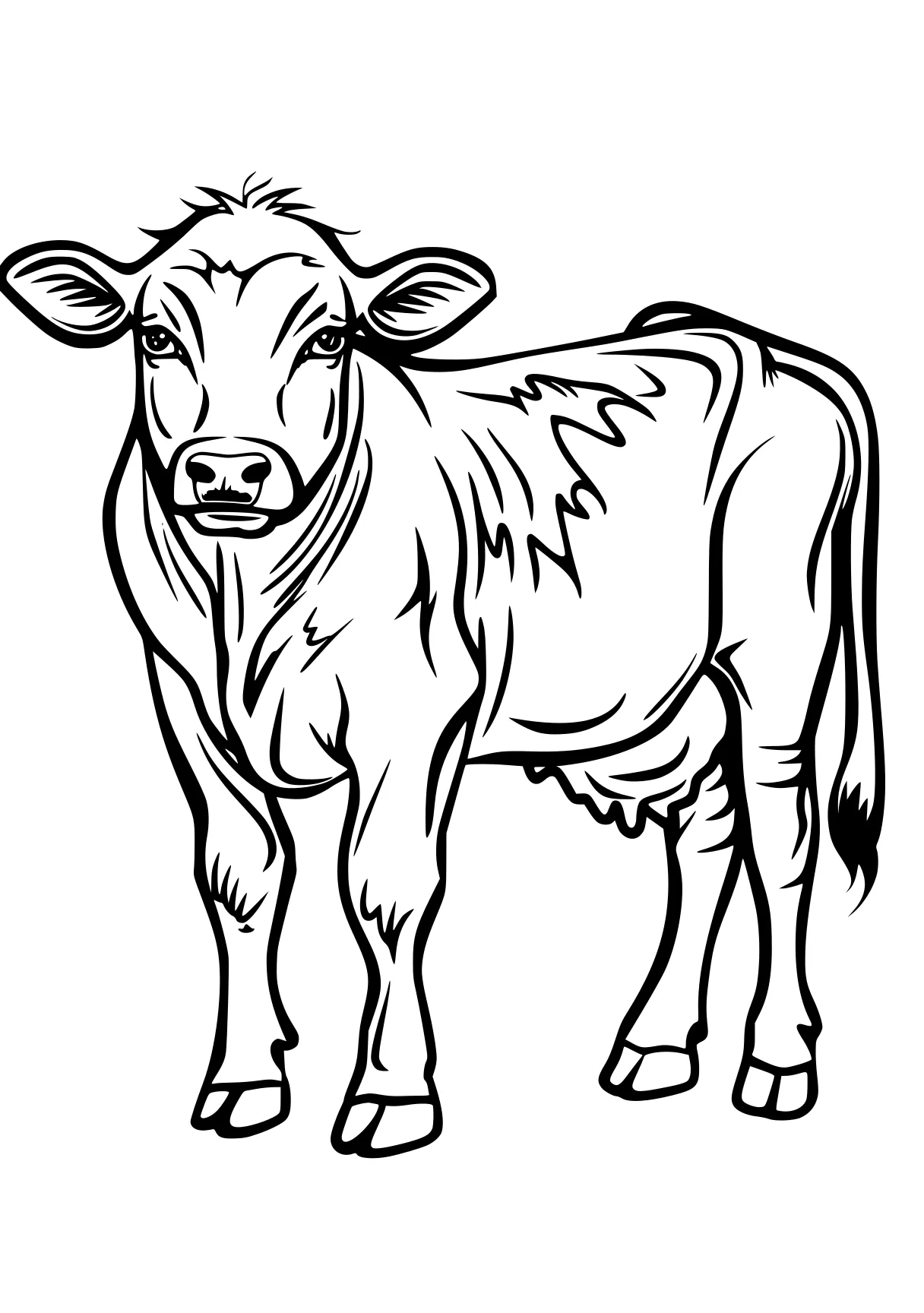 cow coloring pages cow, buffalo, animal, unicorn, raya, free page downloads