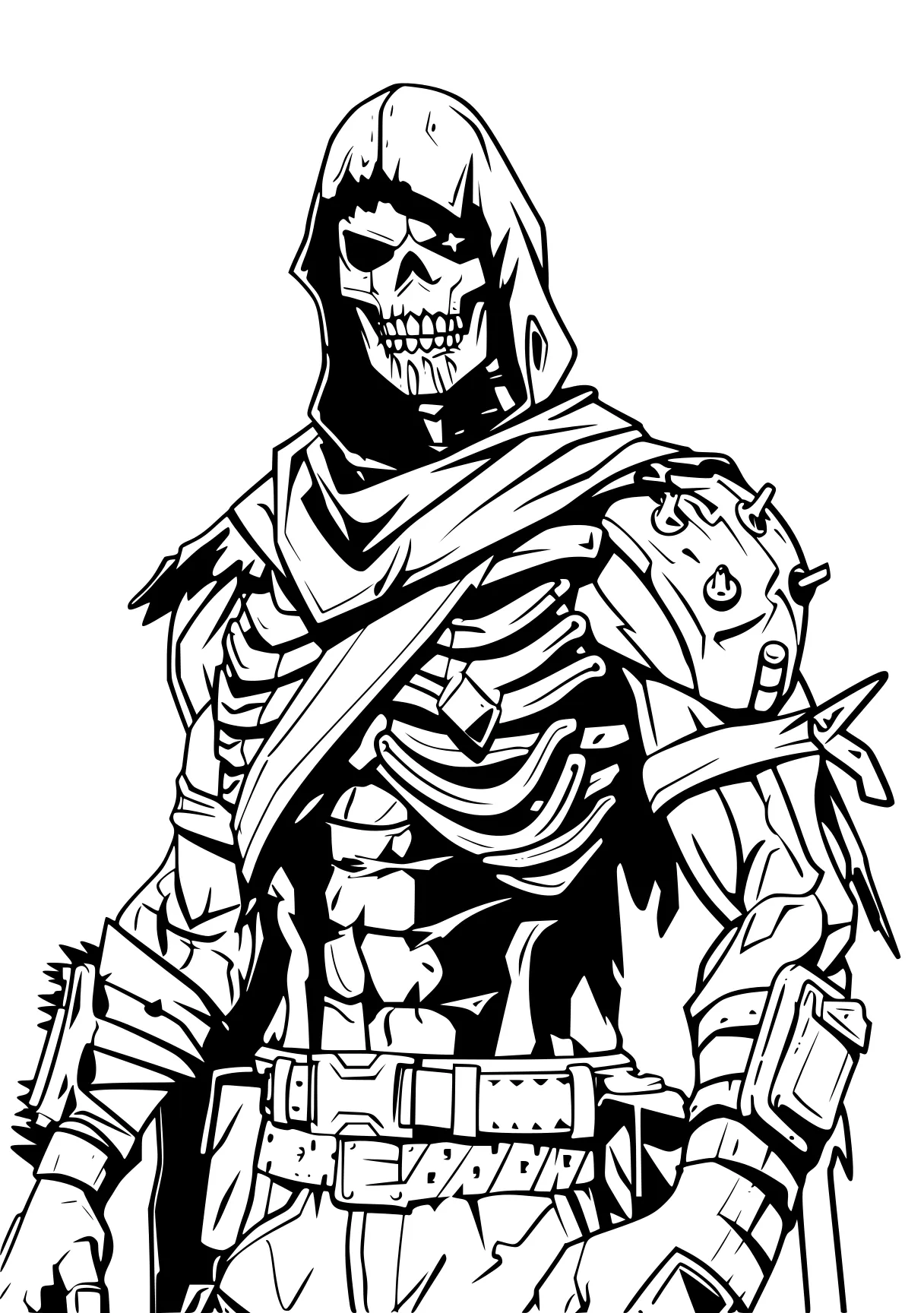 fortnite coloring pages skeleton, scarecrow, zomboss, jason, ranger, free page downloads