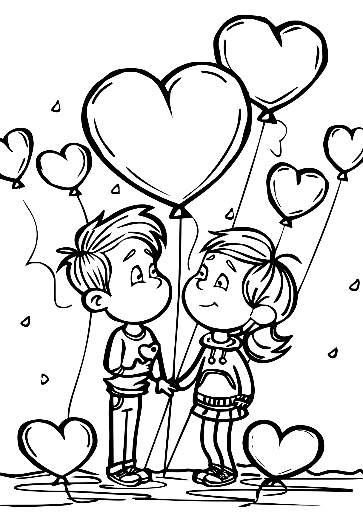 valentines coloring pages printables, balloons, valentine's, free page downloads