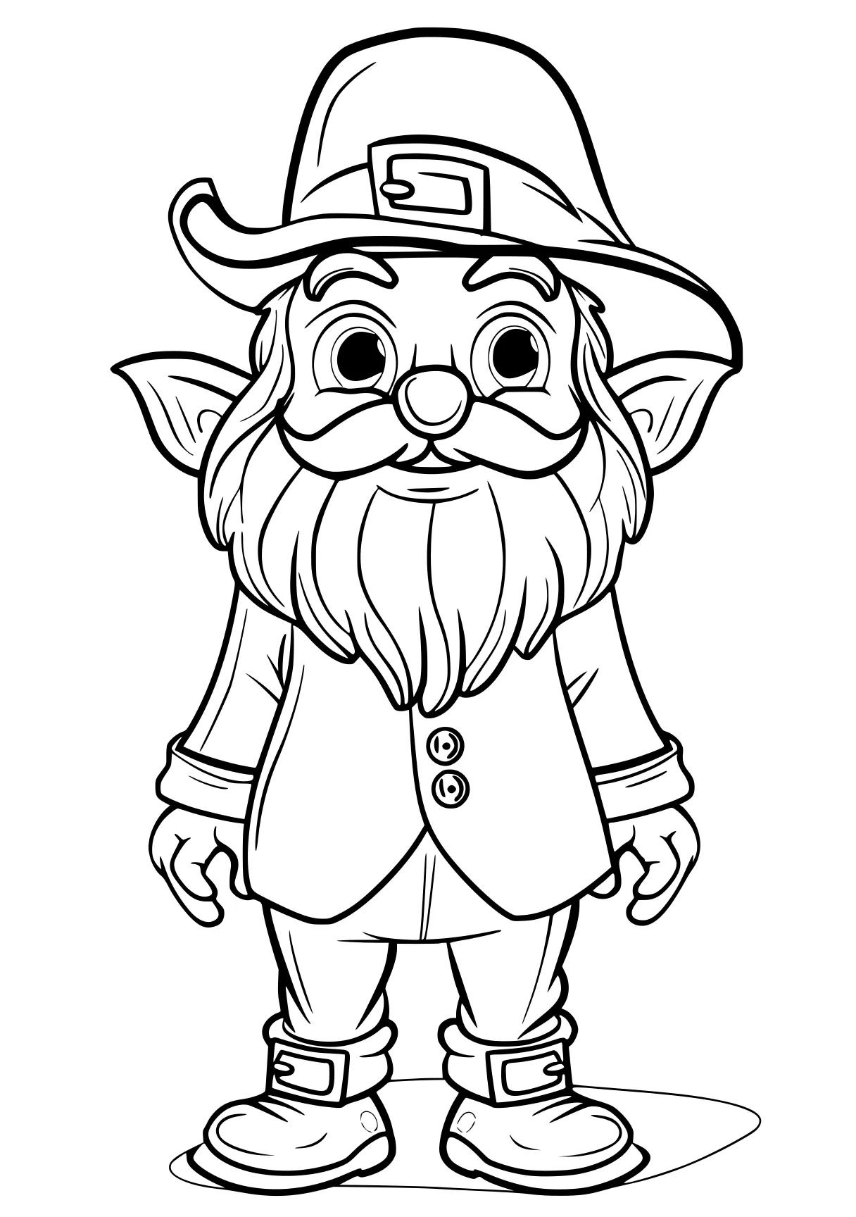 st patrick's day coloring pages gnome, leprechaun, wizard, goblin, elf, free page downloads