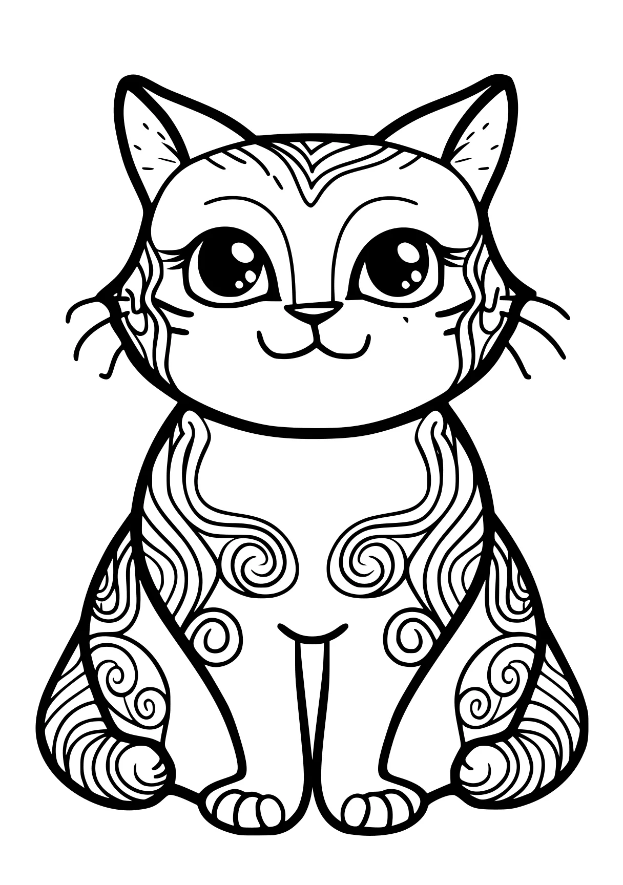 cat coloring pages kitty, caticorn, mew, free page downloads