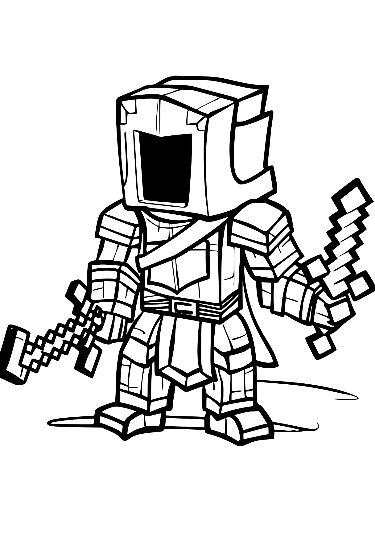 minecraft coloring pages megatron, optimus, knight, rid, iron, free page downloads