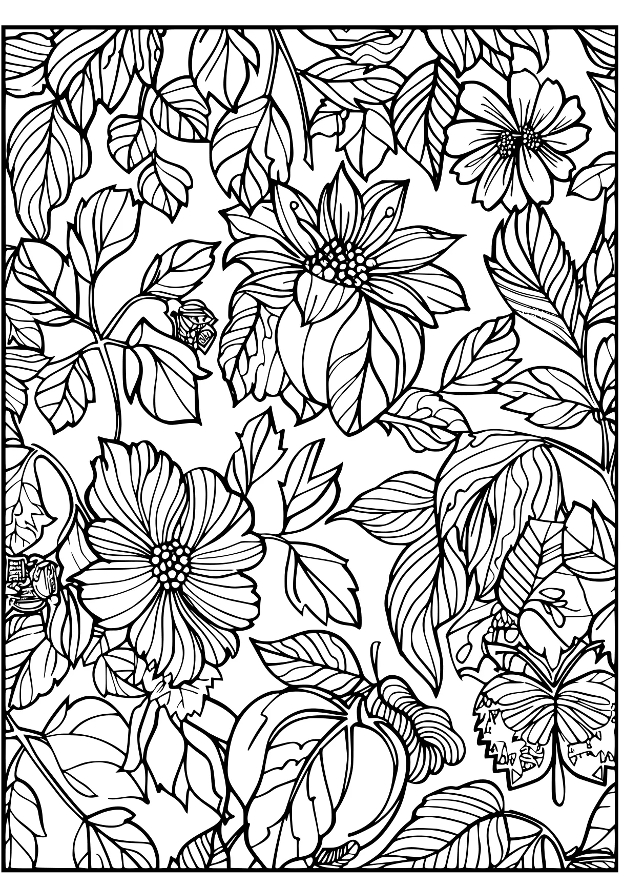 fall coloring pages, floral, pattern, colouring, free page downloads