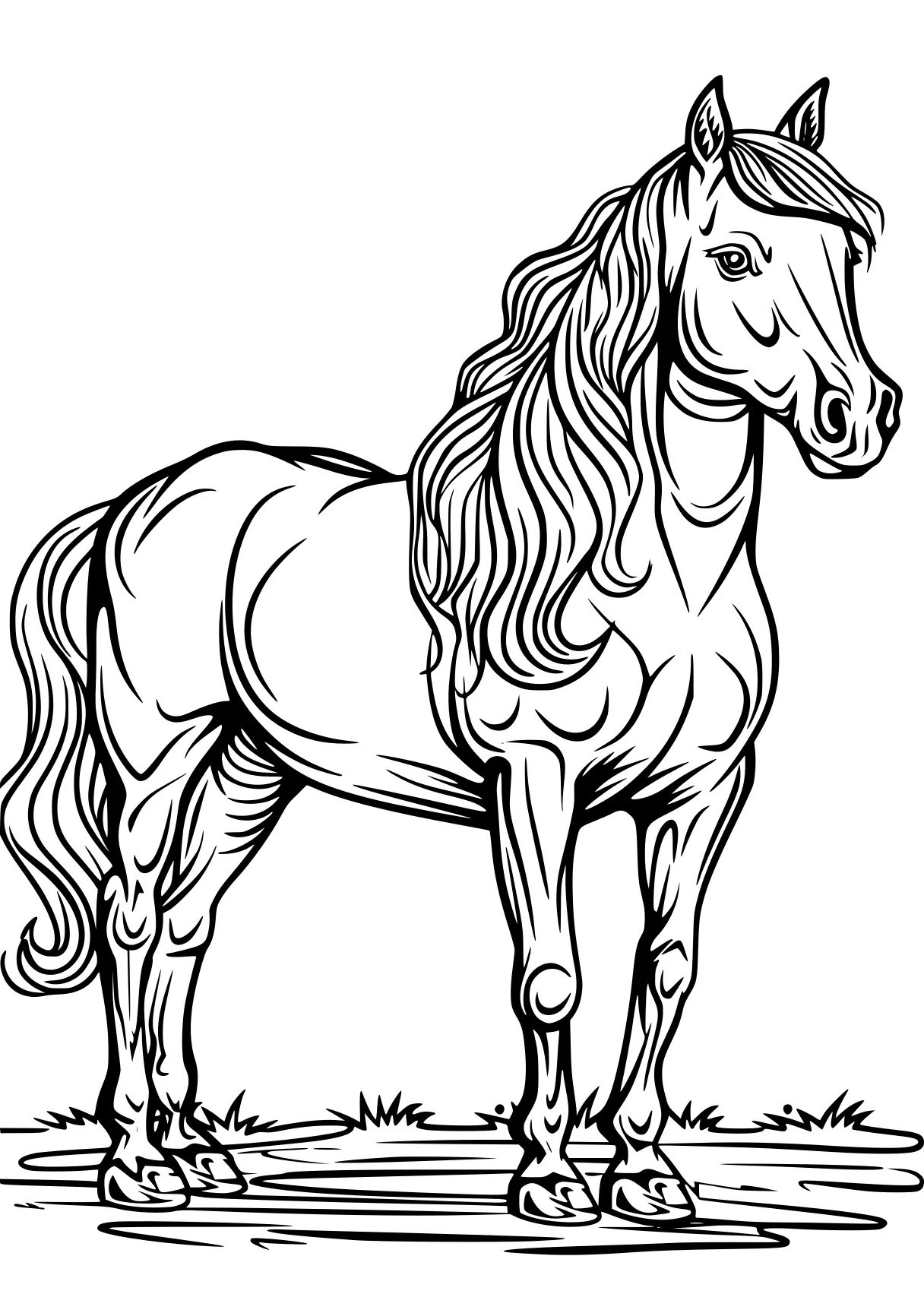 horse printable coloring pages horse, unicorn, pony, pegasus, caticorn, free page downloads