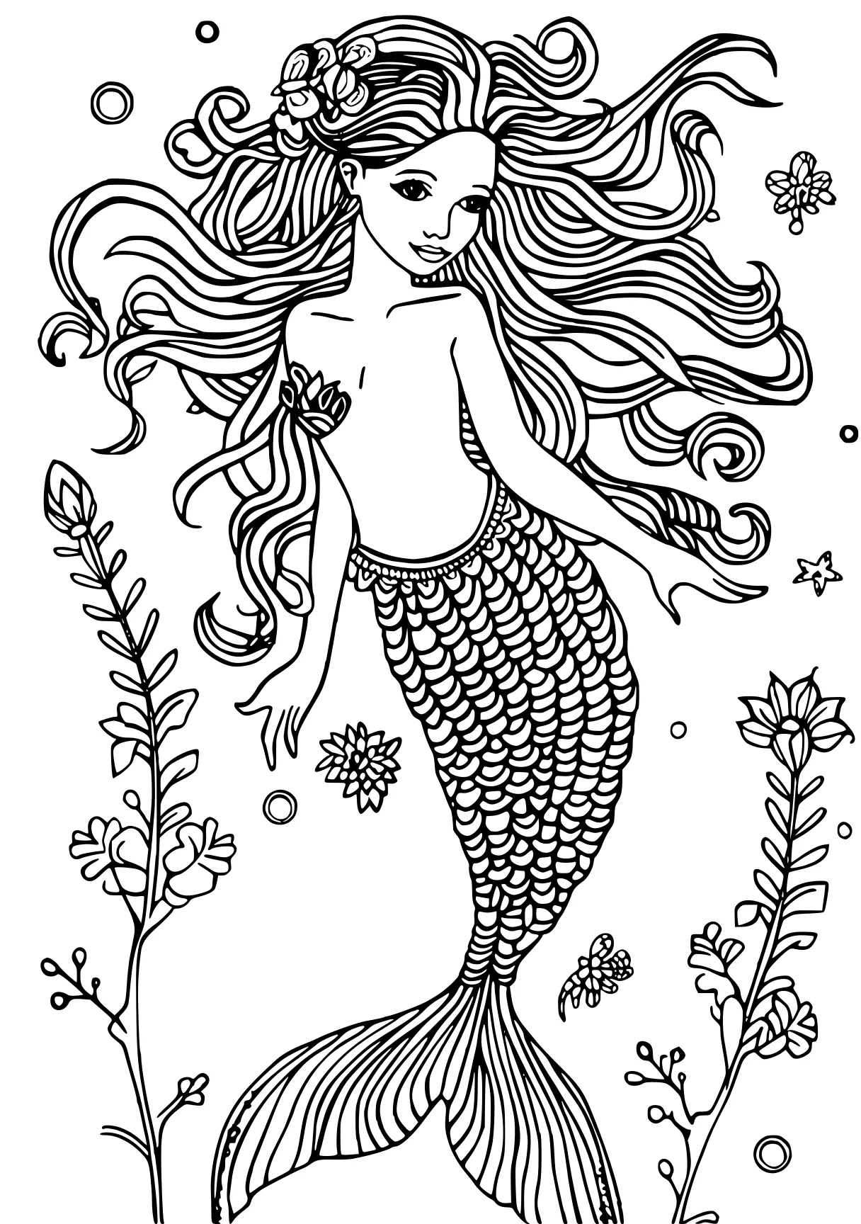 mermaid coloring pages mermaid, ariel, siren, zentangle, free page downloads