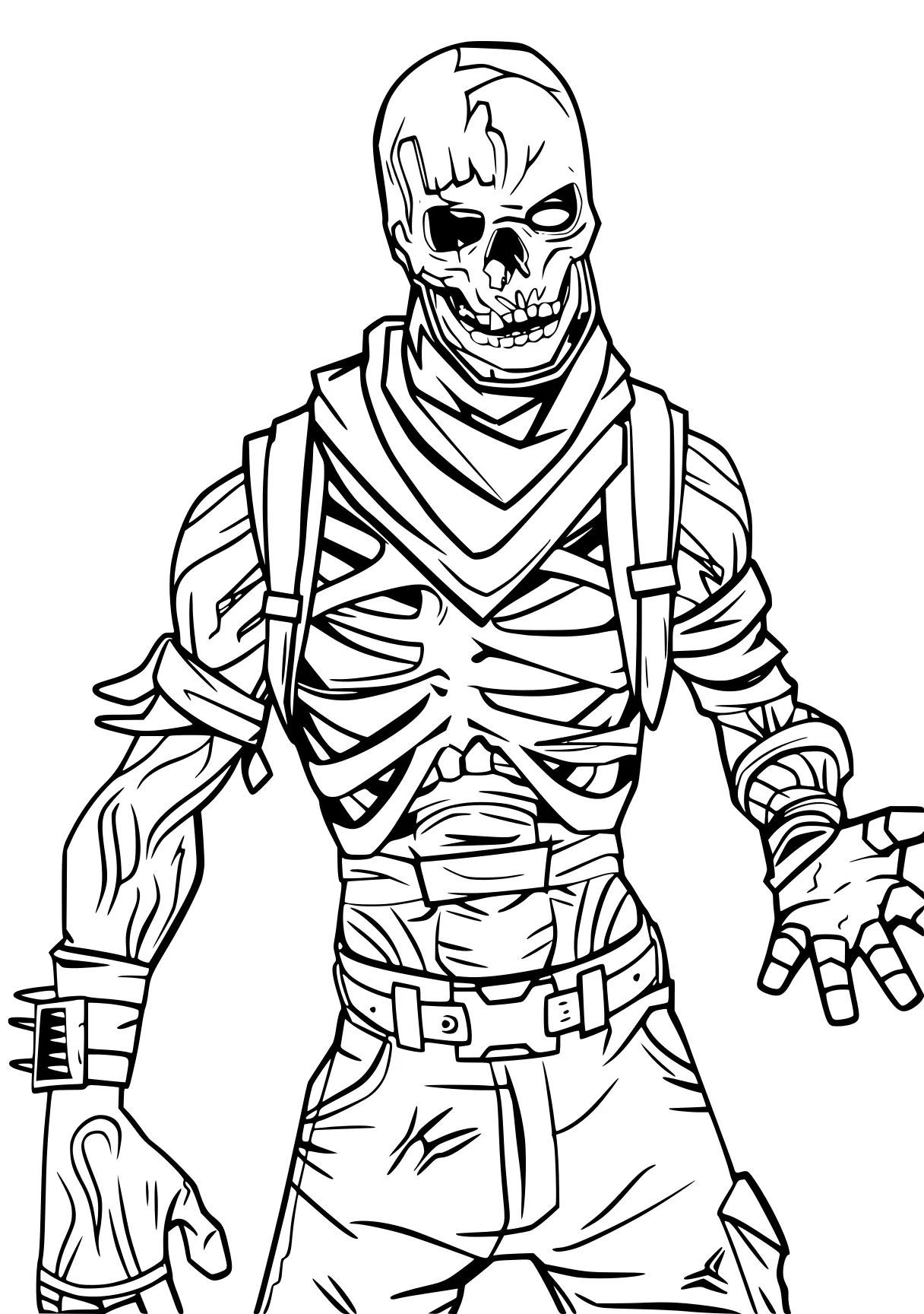 fortnite coloring pages skeleton, scarecrow, skellington, zomboss, jason, free page downloads