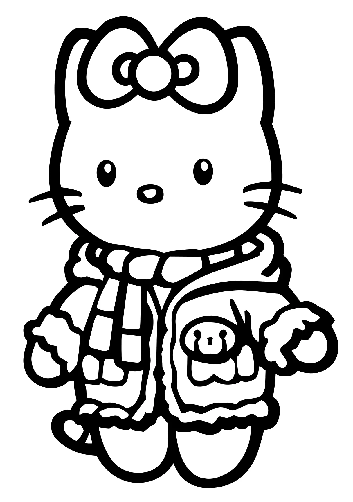 hello kitty coloring sheet unikitty, kitty, garfield, sanrio, doraemon, free page downloads