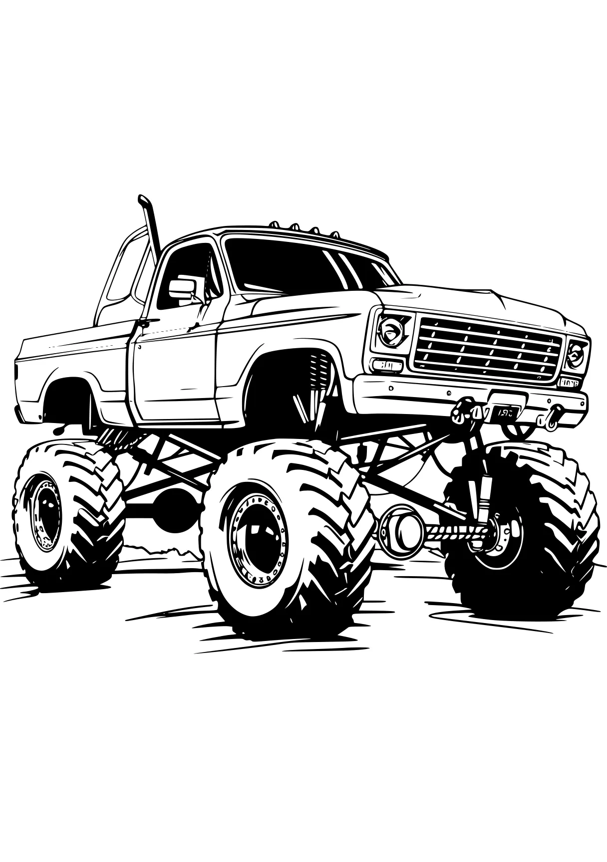 monster truck coloring sheet truck, trucks, vehicle, crawler, wheels, free page downloads