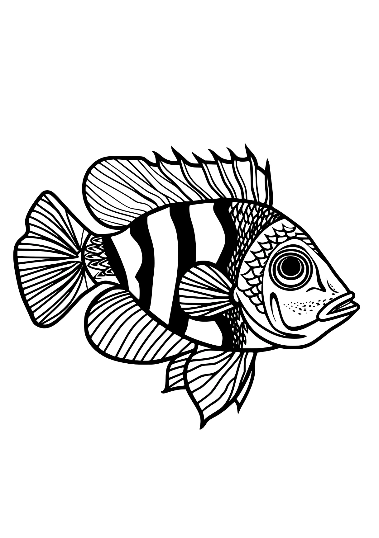 fish coloring pages fish, nemo, tanjiro, guppies, illustrator, free page downloads