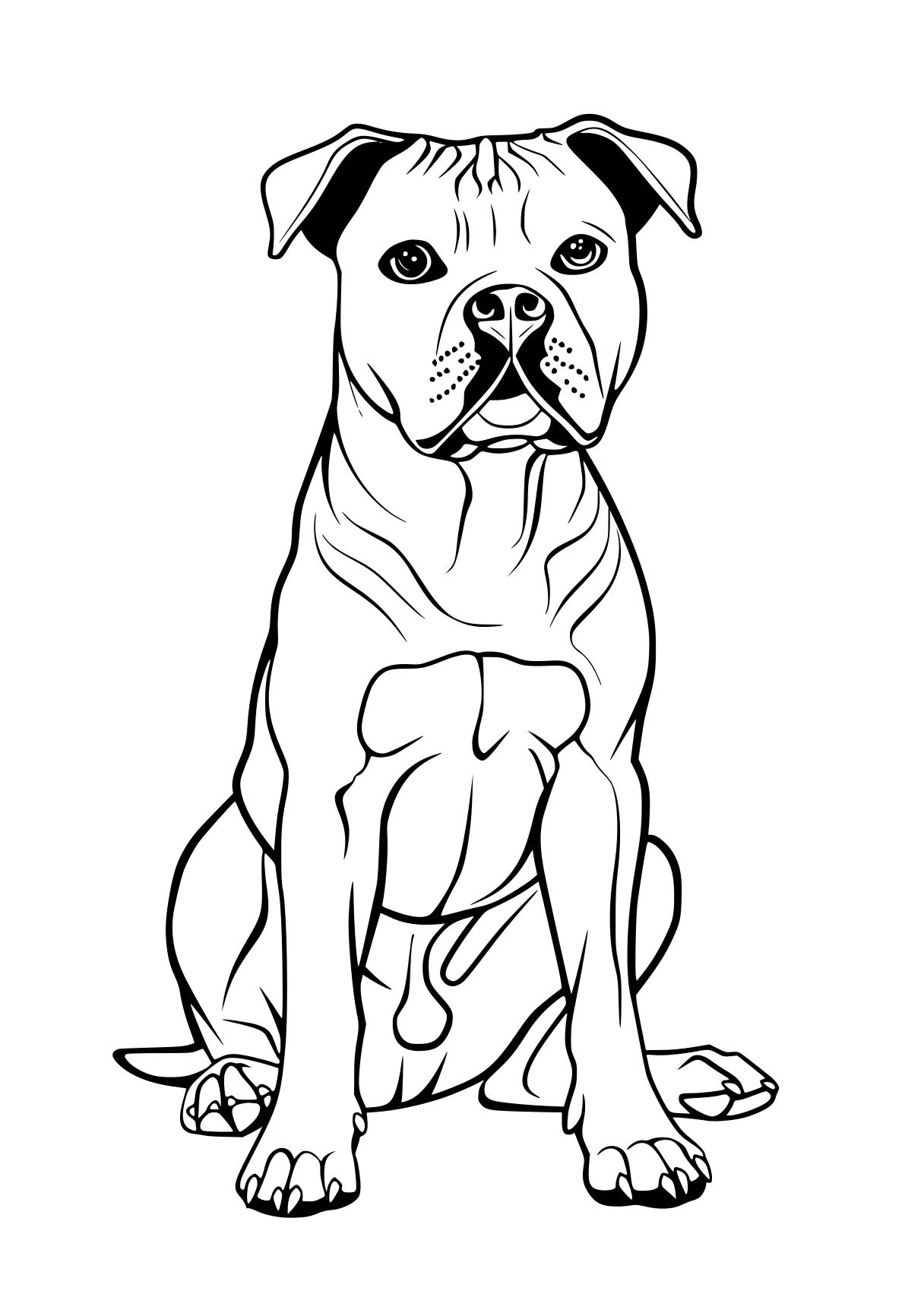 dog coloring pages bulldog, pitbull, illustrator, dog, pug, free page downloads