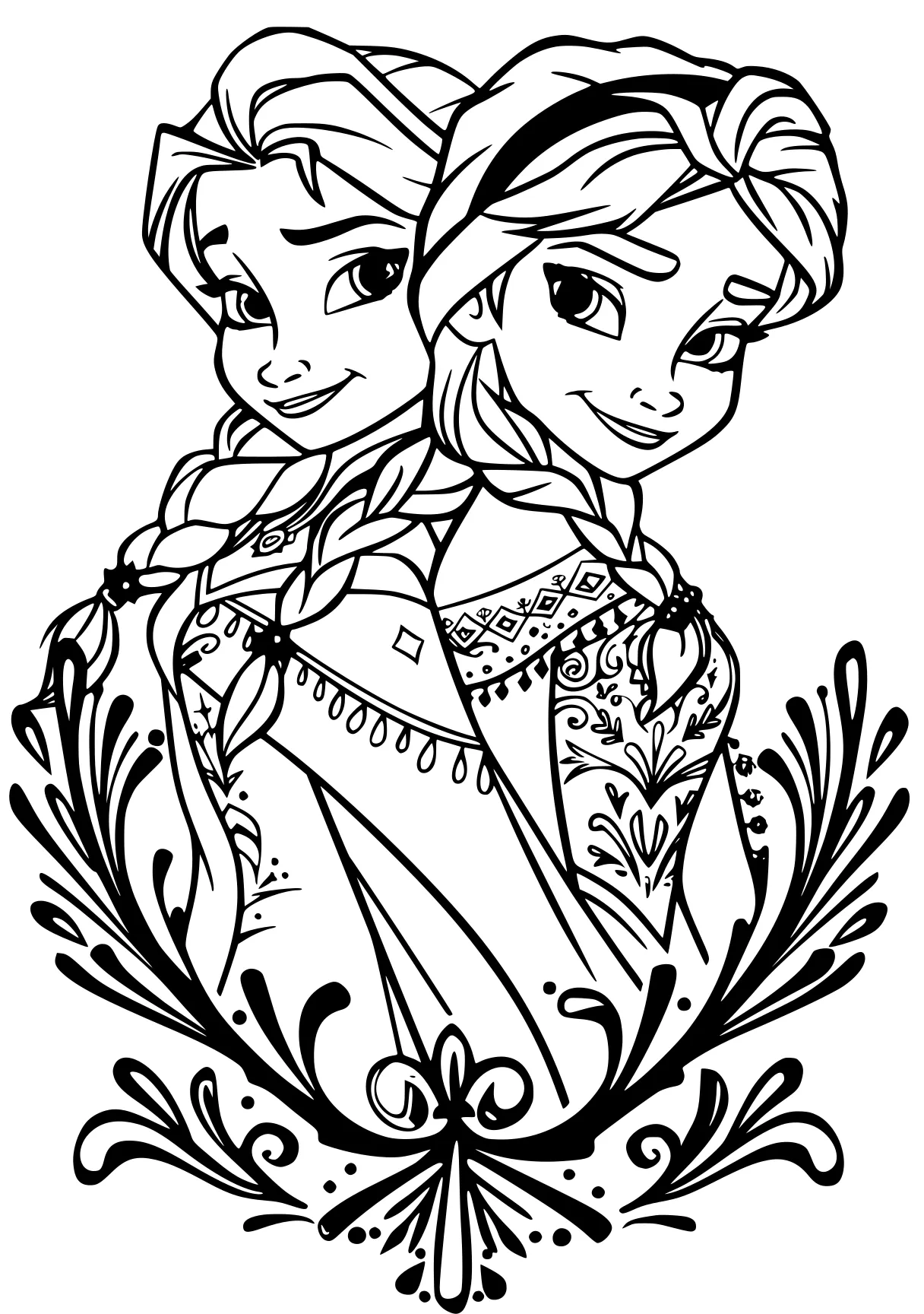 elsa and anna coloring pages printables, tangled, frozen, free page downloads