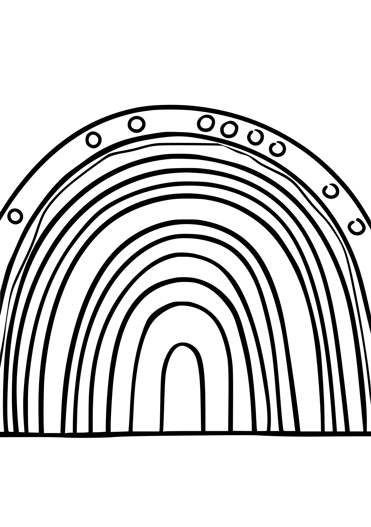 rainbow color sheet wheel, circle, rings, parts, round, free coloring page downloads