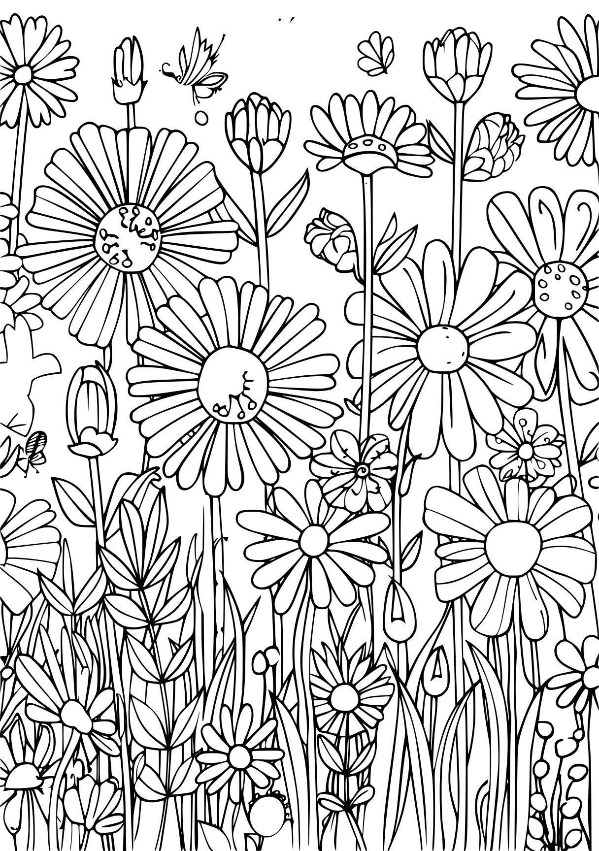 spring coloring sheets, pattern, printables, floral, free page downloads