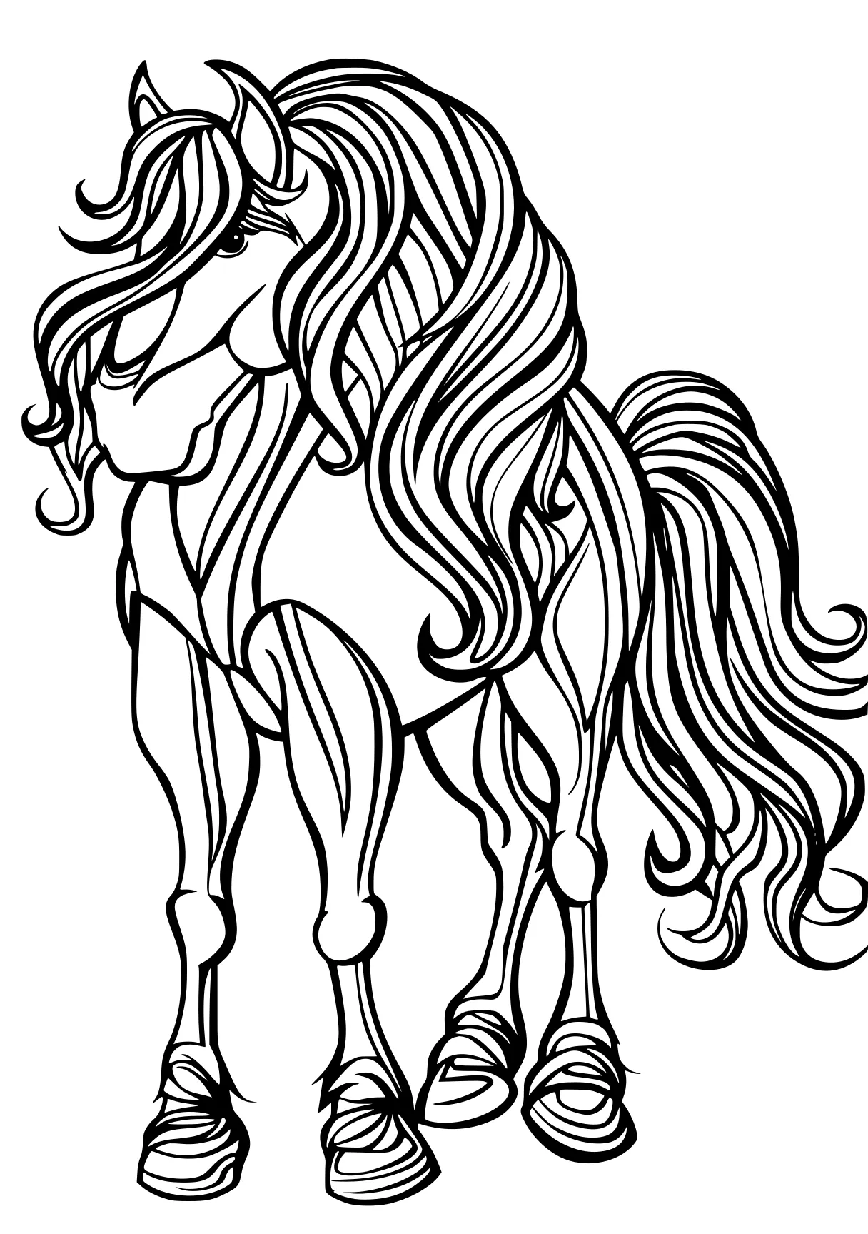 horse coloring sheet pony, horse, unicorn, pegasus, winx, free page downloads