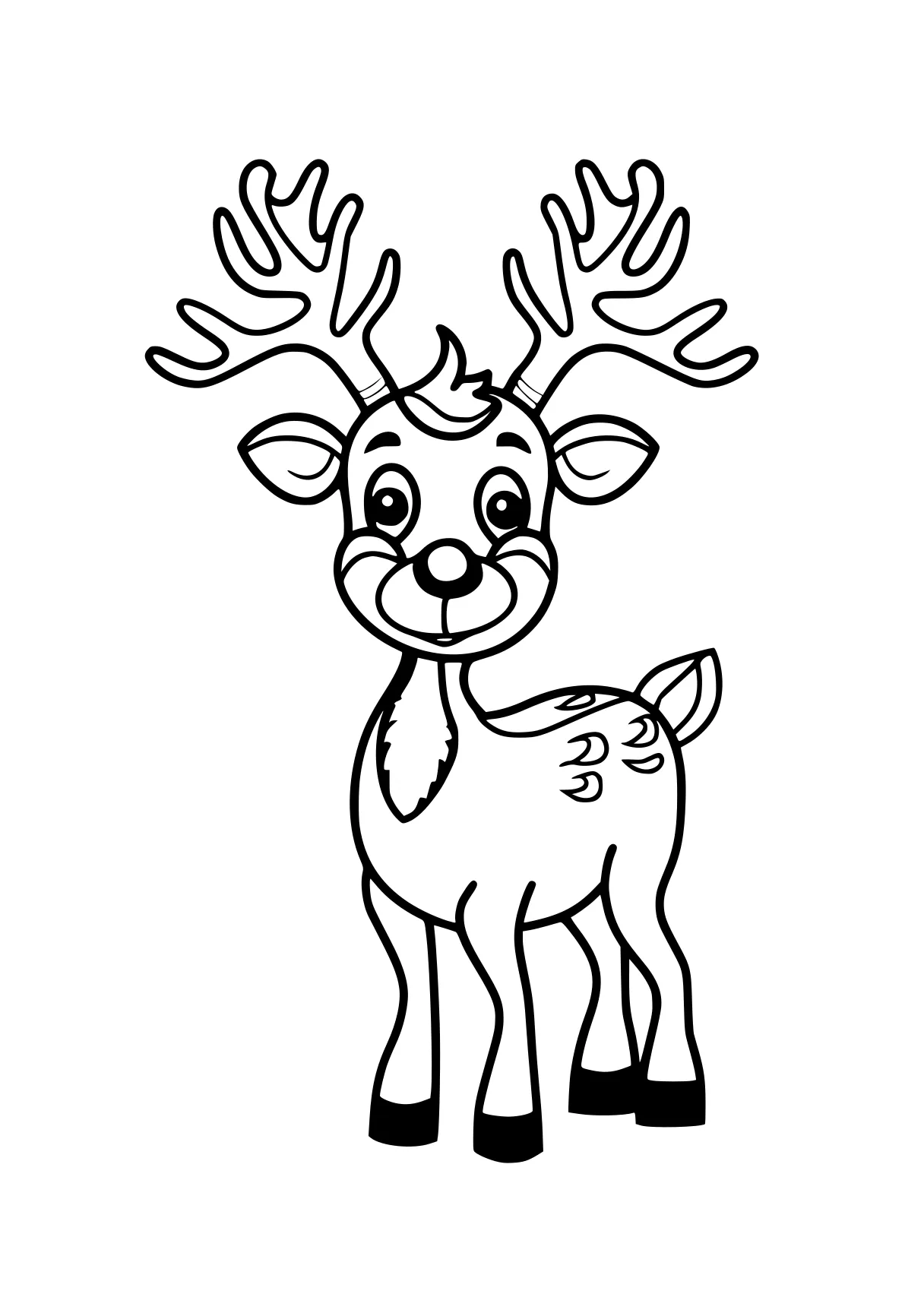 rudolph coloring pages deer, rudolph, reindeer, bambi, moose, free page downloads