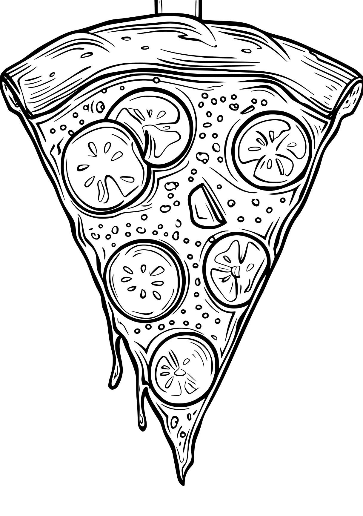 pizza coloring page pizza, foods, food, free downloads