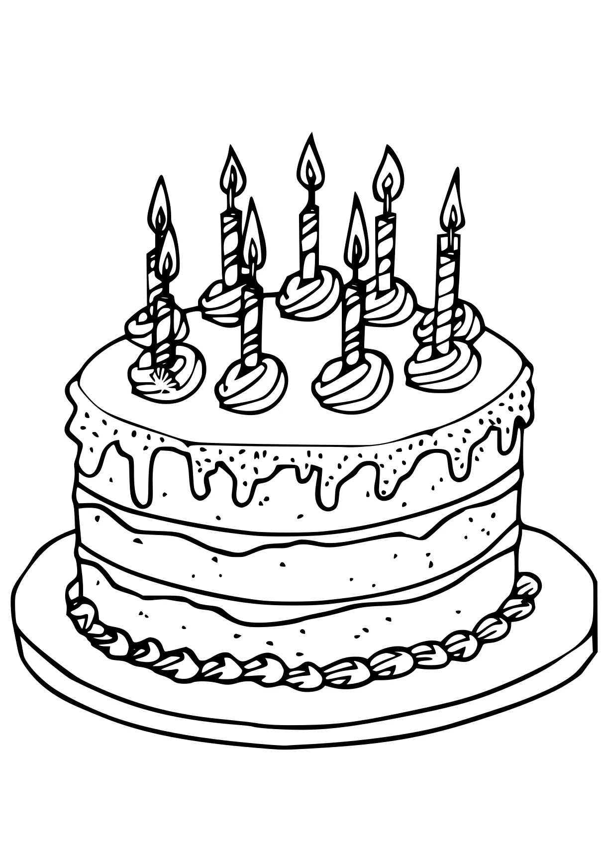 birthday cake coloring page cake, birthday, years, free downloads