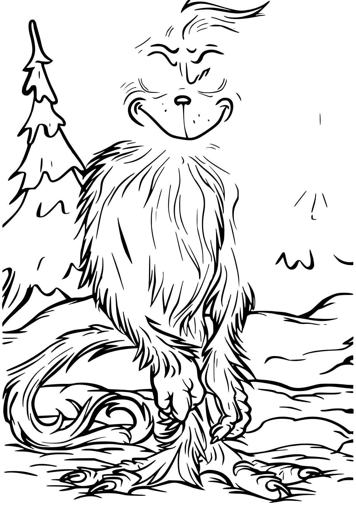 christmas coloring sheets printable lion, otter, squirrel, werewolf, hedgehog, free page downloads