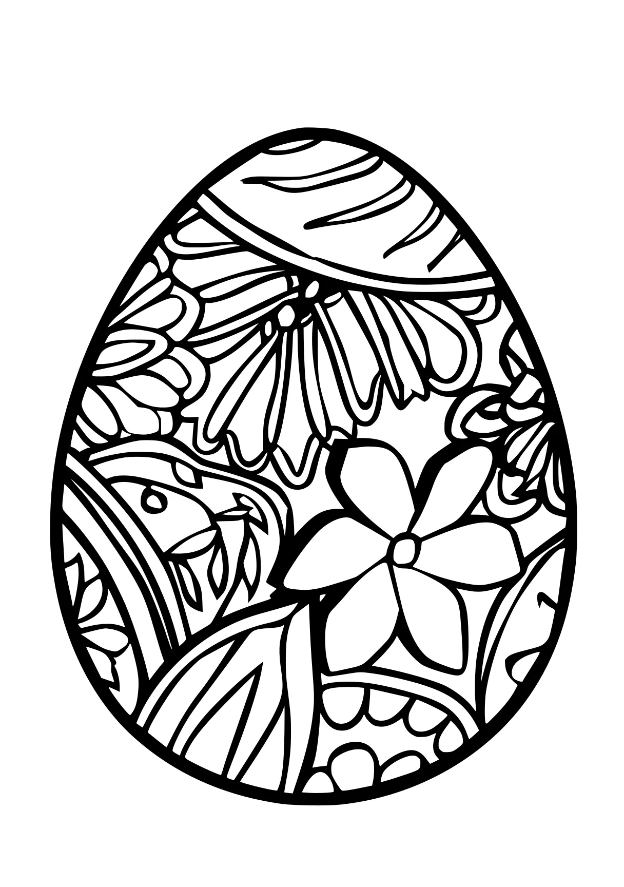 easter egg coloring sheet ornament, egg, tulip, free page downloads