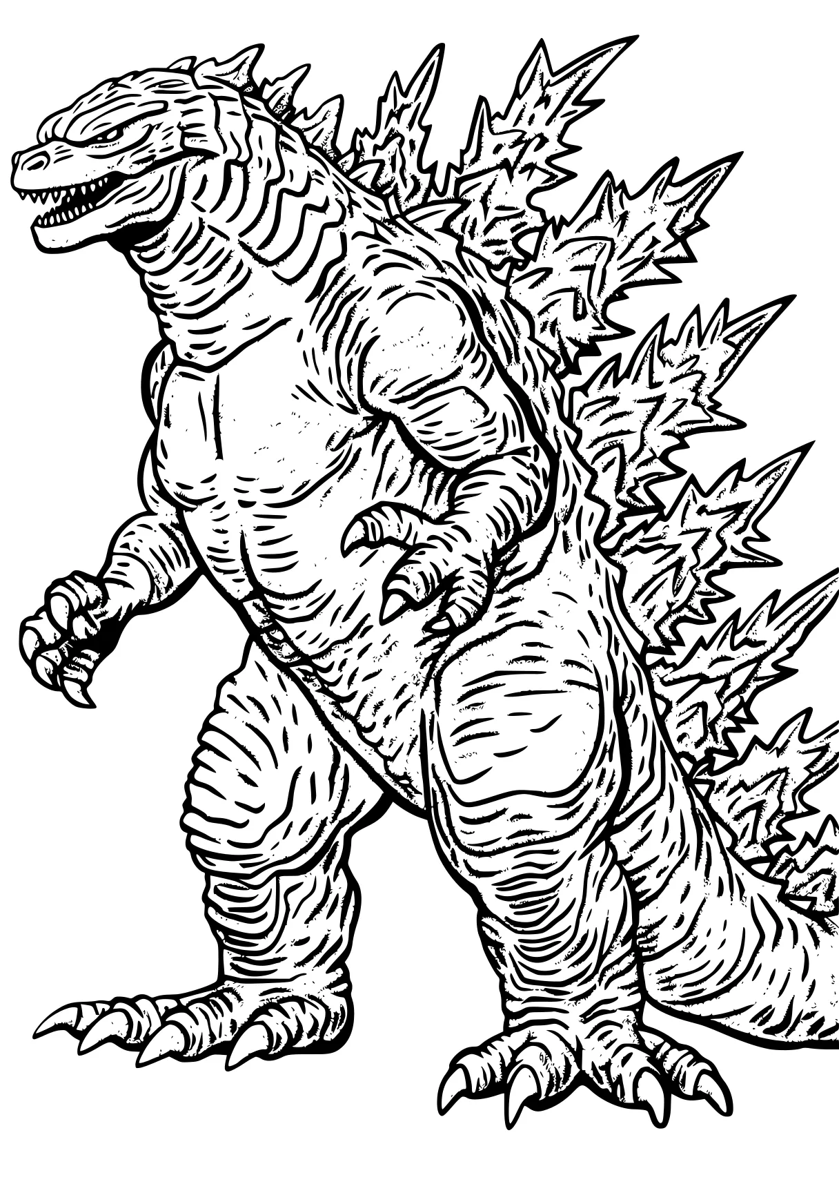 godzilla coloring pages mechagodzilla, godzilla, tyrannosaurus, trex, indoraptor, free page downloads