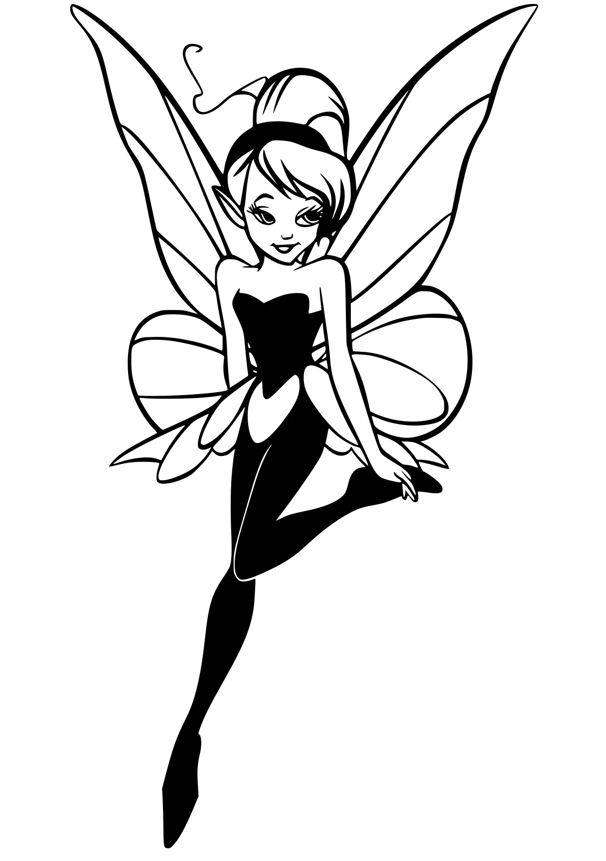 tinker bell coloring pages fairy, winx, butterfly, wings, shinobu, free page downloads