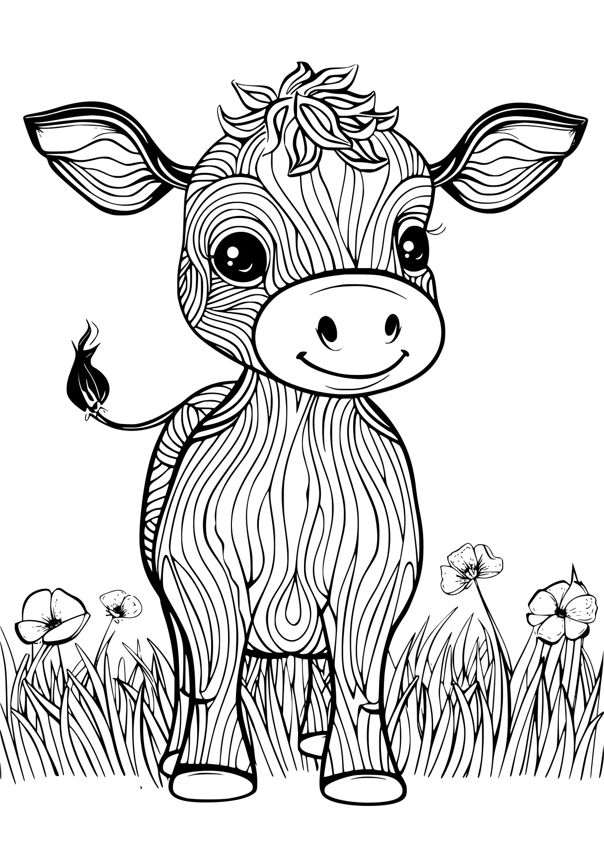 coloring pages printable animals cow, buffalo, rhino, pig, moose, free page downloads