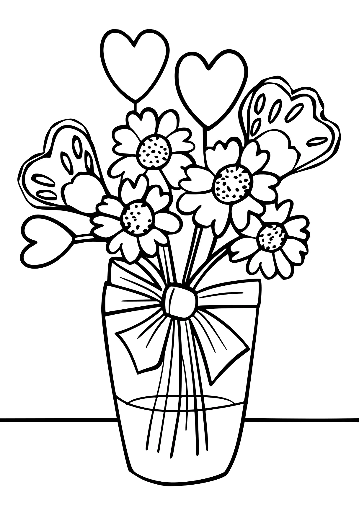 valentines coloring pages, flowers, flower, printables, free page downloads