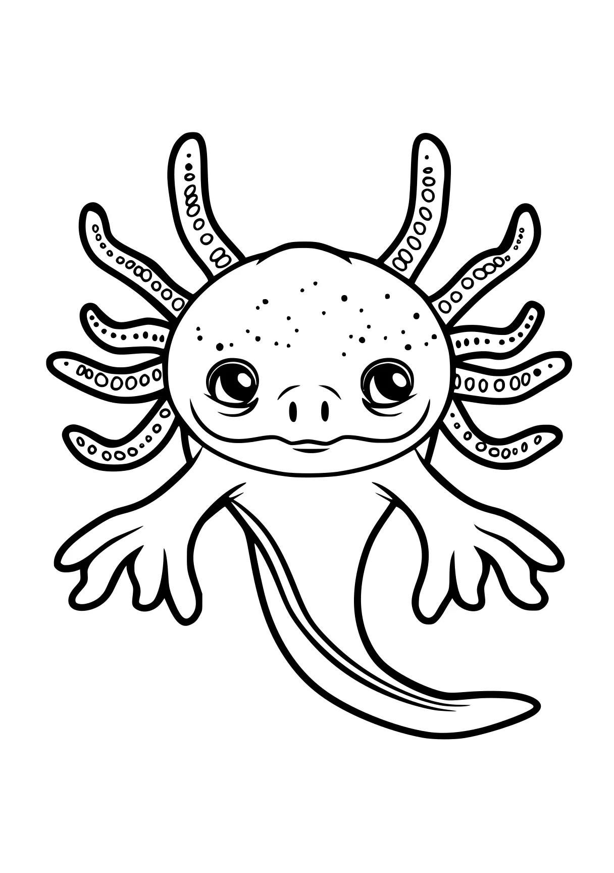 axolotl coloring page axolotl, octopus, crab, tanjiro, creature, free downloads