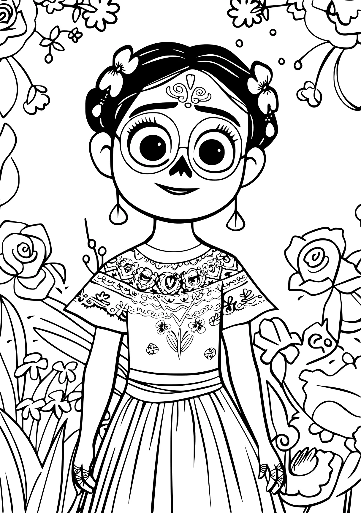 encanto color page, colouring, coloring, rangoli, free coloring downloads