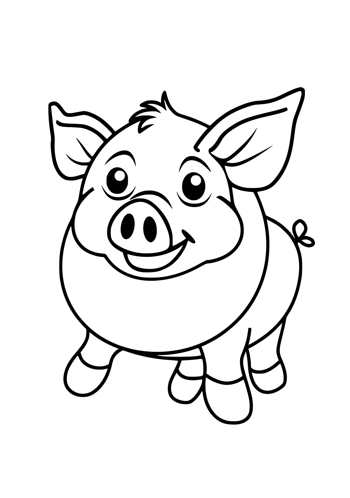 coloring pages pdf pig, piggy, peppa, piglet, pinkfong, free page downloads