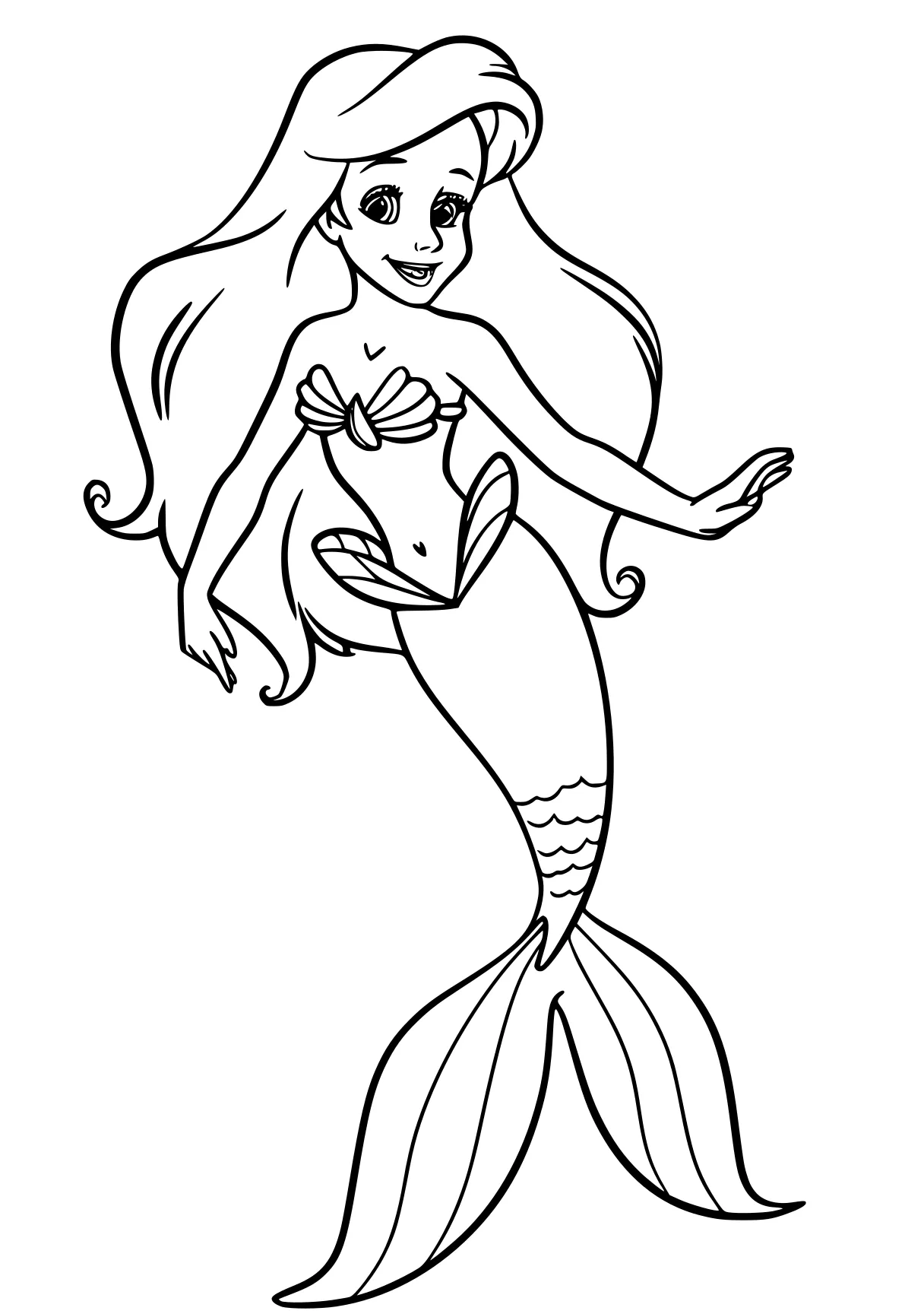 little mermaid coloring page mermaid, ariel, siren, winx, moana, free downloads