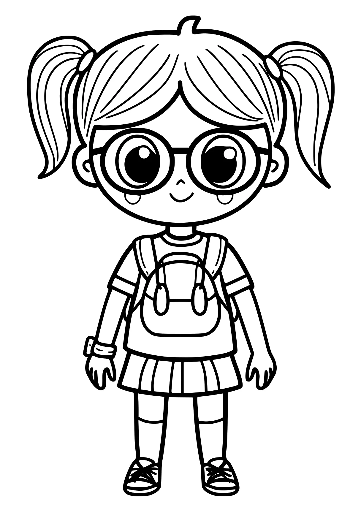 preppy coloring pages pororo, chibi, illustrator, pencils, free page downloads