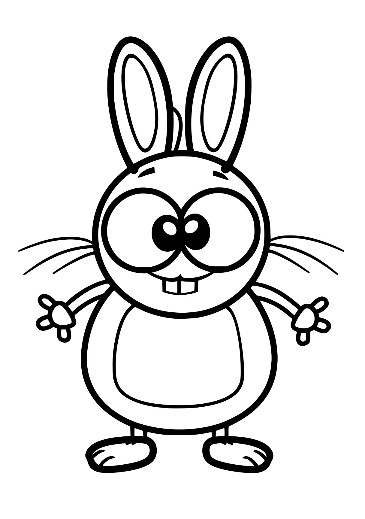 easy to color coloring pages rabbit, bunny, jerry, alvin, unikitty, free page downloads